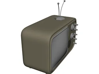 Older Model Television 3D Model