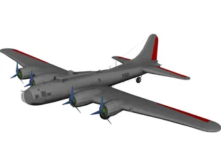 Boeing B-17 Flying Fortress 3D Model