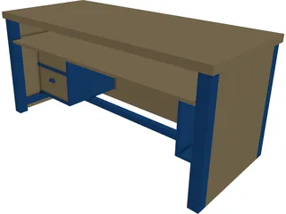 Desk School 3D Model