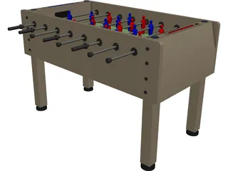 Foosball Table 3D Model 3D Preview