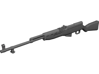 SKS Rifle 3D Model 3D Preview