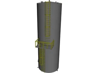 Tank, Vertical, UL 142, 29600 gallons 3D Model 3D Preview