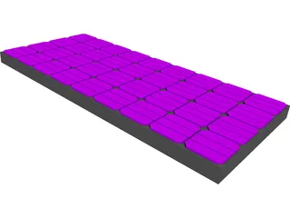 Solar Panel Rooftop 3D Model