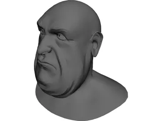 Opera Man Face 3D Model