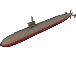 USS Dallas 3D Model