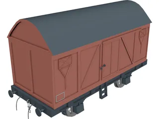 Goods Wagon 3D Model