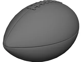 American Football Ball 3D Model