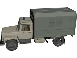 GAZ Russian Police Car 3D Model