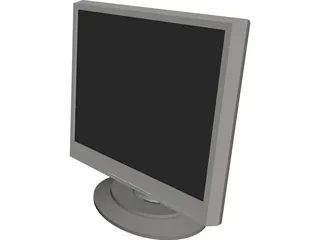Flat Screen Monitor 17 inch 3D Model