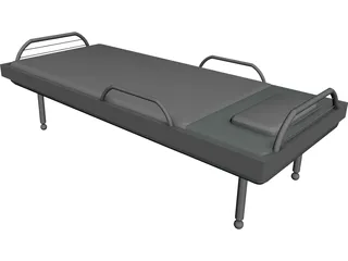 Hospital Bed 3D Model 3D Preview