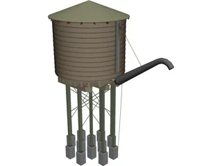 Water Tower 3D Model