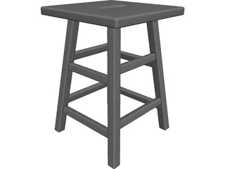 Museum Stool 3D Model