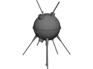 Luna 1 Probe 3D Model