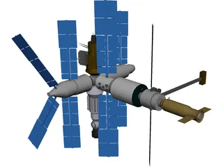 MIR Space Station 3D Model 3D Preview