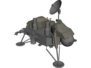 Mars Viking Probe Exploration 3D Model