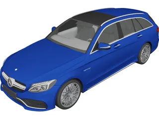 Mercedes-Benz C63 AMG W205 Estate (2015) 3D Model