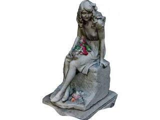 Girl Statue 3D Model