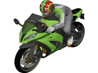 Kawasaki Ninja ZX10R (2011) 3D Model