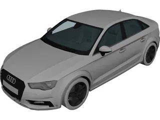 Audi A3 Sedan (2013) 3D Model