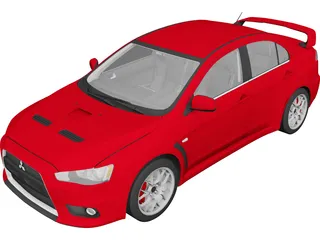 Mitsubishi Lancer Evolution X 3D Model