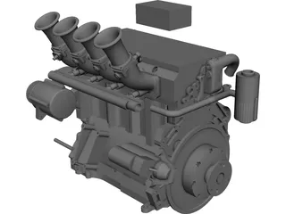 Elan DP02 Mazda MZR Engine CAD 3D Model