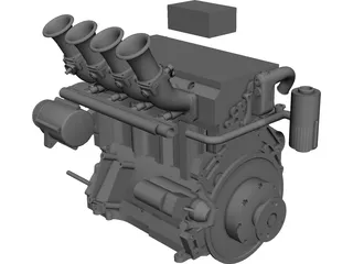 Elan DP02 Mazda MZR Engine 3D Model