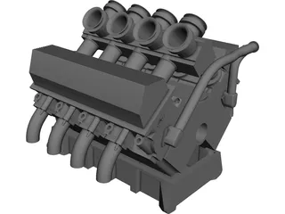 Ford 6L V8 Motor 3D Model