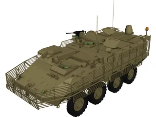 Stryker M1130 Command Vehicle 3D Model