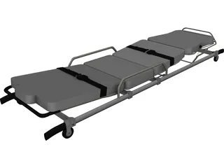 Pensi 2000 SE Ambulance Strecher 3D Model 3D Preview