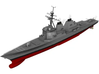 Arleigh Burke-Class Destroyer 3D Model