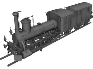 Train Locomotive 3D Model