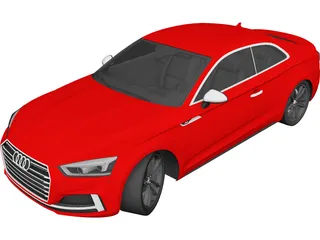 Audi S5 Coupe (2017) 3D Model 3D Preview