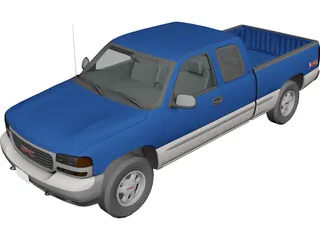 GMC Sierra Extended Cab (1999) 3D Model