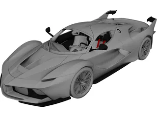 Ferrari FXX-K (2016) 3D Model 3D Preview