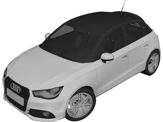 Audi A1 Sportback 3D Model 3D Preview