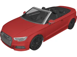 Audi A3 Cabriolet (2017) 3D Model 3D Preview