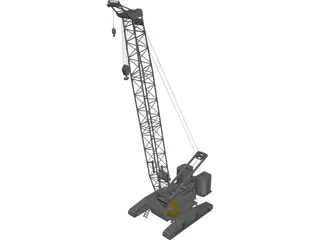 Liebherr LR1400/1 440t Crane CAD 3D Model