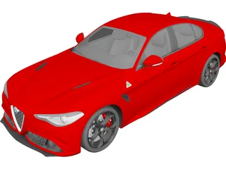 Alfa Romeo Giulia Quadrifoglio (2016) 3D Model