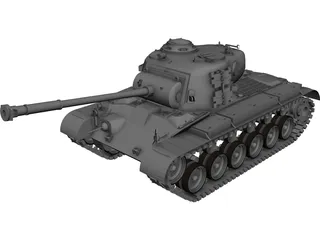 M26 Pershing Heavy Tank 3D Model