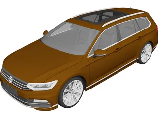 Volkswagen Passat Variant R-Line (2015) 3D Model