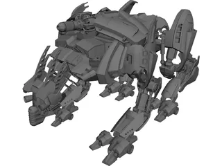 Mecha Wolf 3D Model