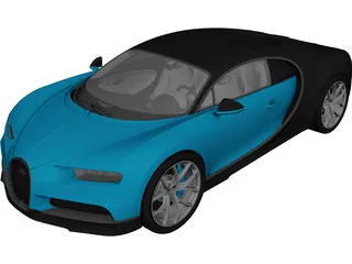 Bugatti Chiron (2017) 3D Model 3D Preview