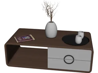 Modern Coffee Table 3D Model 3D Preview