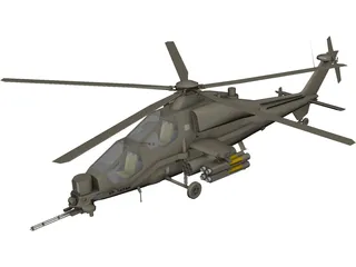 T-129 ATAK Helicopter 3D Model