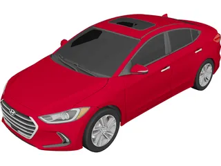Hyundai Elantra Limited (2017) 3D Model