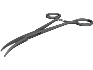 Surgical Hemostats CAD 3D Model