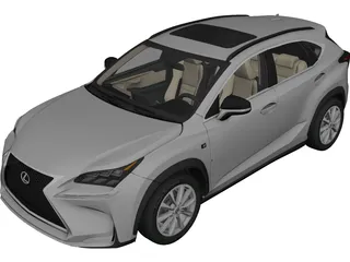 Lexus NX200t F-Sport (2015) 3D Model