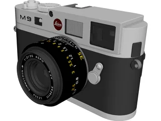 Leica M9 Digital Camera 3D Model