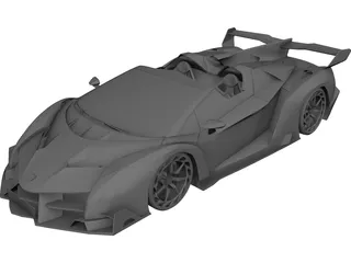 Lamborghini Veneno Roadster LP750-4 (2015) 3D Model 3D Preview