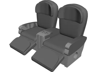 Seats Airplane 3D Model 3D Preview